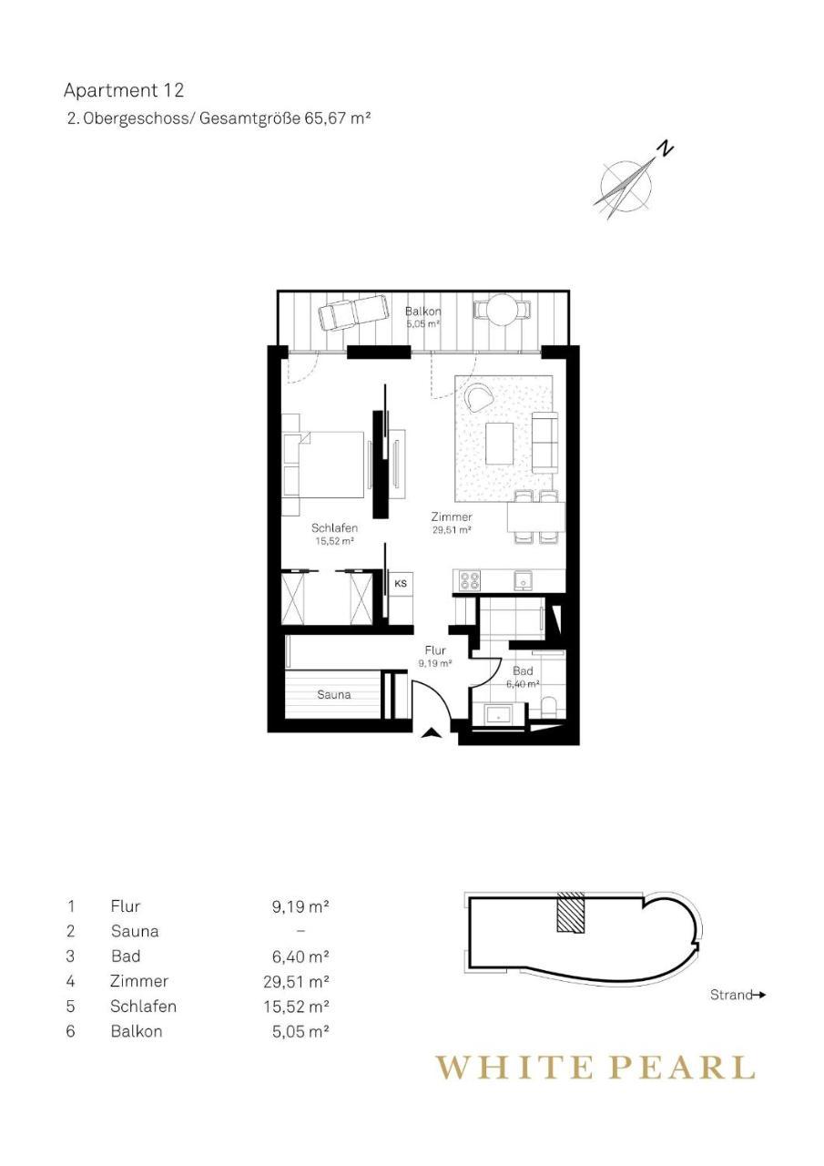 White Pearl Apartment 2.12 Тиммендорфер-Штранд Экстерьер фото